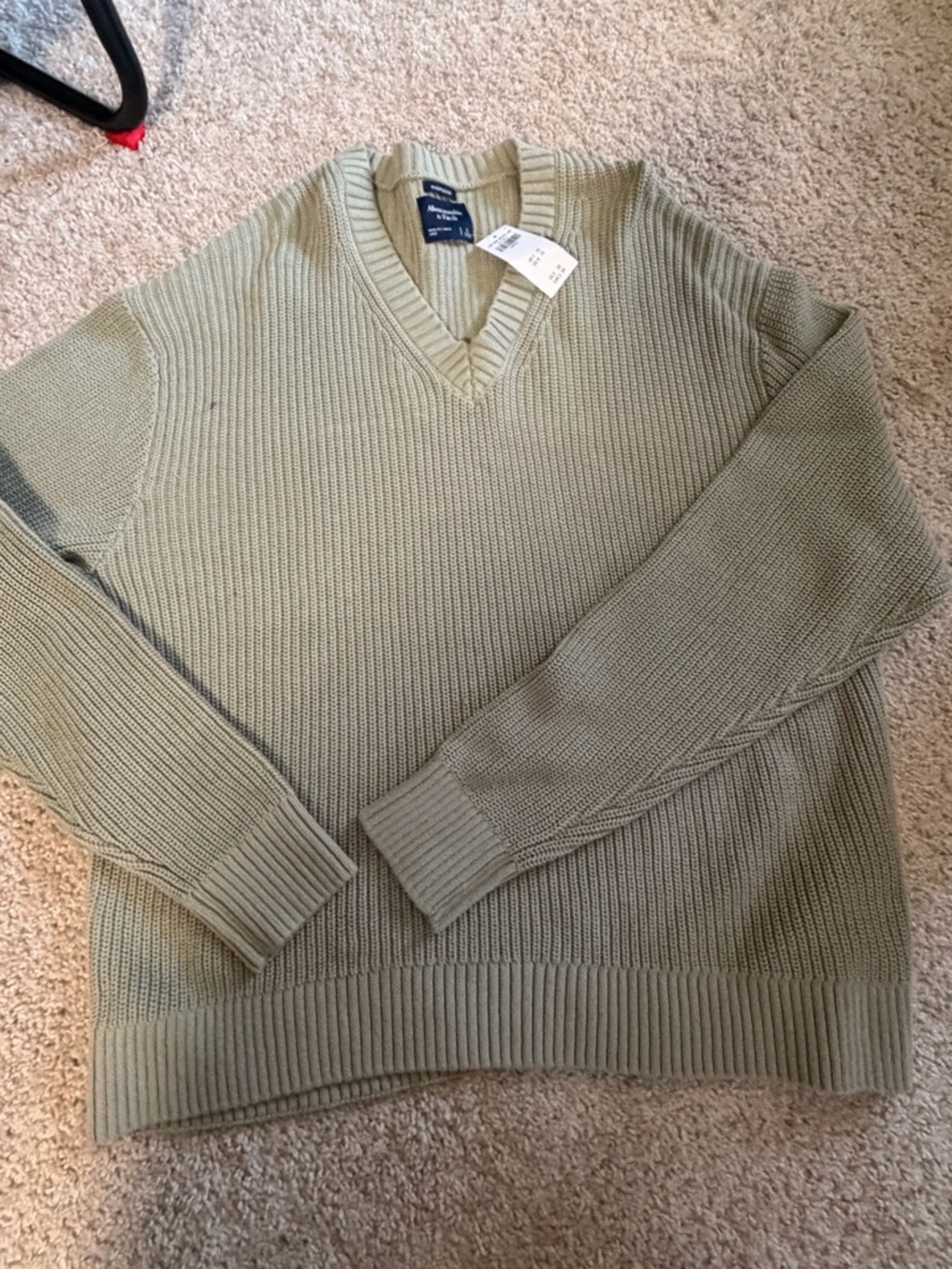 Abercrombie & Fitch BNWT V-Neck Sweater - Olive